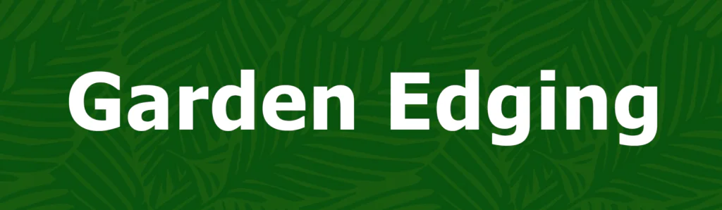 Garden edging installation