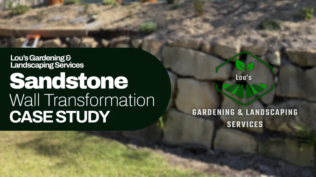 Sandstone wall garden transformation in Fernvale by Lou's Gardening & Landscaping Services